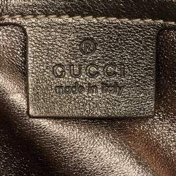Pre Owned Gucci Metallic Python Medium Babouska Indy Hobo