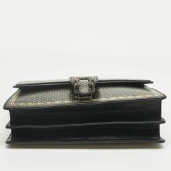 Pre Owned Gucci Black/Gold Leather Medium Guccy Dionysus Shoulder Bag