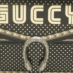 Pre Owned Gucci Black/Gold Leather Medium Guccy Dionysus Shoulder Bag