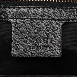 Pre Owned Gucci Multicolor Leather and Velvet Horsebit Embossed Velour Web Treasure Satchel