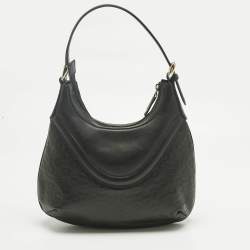 Pre Owned Gucci Choco Brown Horsebit Embossed Leather Small Shoulder Bag