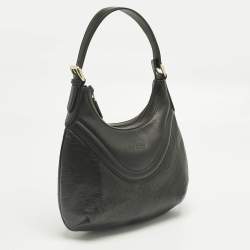 Pre Owned Gucci Choco Brown Horsebit Embossed Leather Small Shoulder Bag