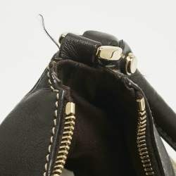 Pre Owned Gucci Brown/Beige GG Canvas and Leather Abbey D-Ring Hobo