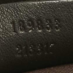 Pre Owned Gucci Brown/Beige GG Canvas and Leather Abbey D-Ring Hobo