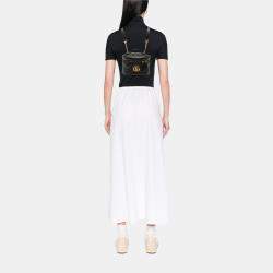 Pre Owned Gucci Black Mini GG Marmont Matelasse Leather Round Backpack