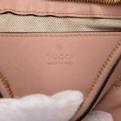 Pre Owned Gucci Pink Small GG Matelasse Leather Satchel