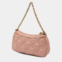 Pre Owned Gucci Pink Small GG Matelasse Leather Satchel