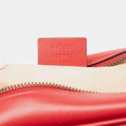 Pre Owned Gucci Red Small GG Marmont Matelasse Leather Crossbody