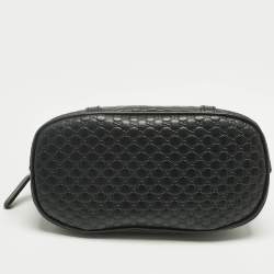 Pre Owned Gucci Black Microguccissima Leather Mini Nice Dome Bag