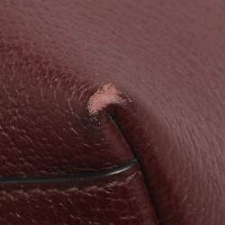 Pre Owned Gucci Red GG Canvas and Leather Medium Web Ophidia Tote