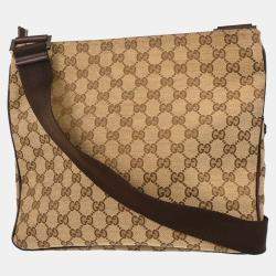 Pre Owned Gucci Beige GG Shoulder Bag