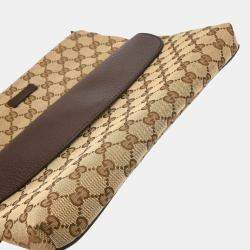 Pre Owned Gucci Beige GG Shoulder Bag