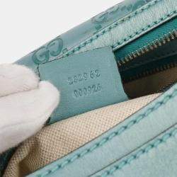 Pre Owned Gucci Light Blue Guccissima GG Hobo Handbag