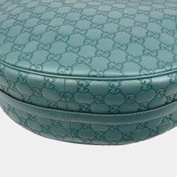 Pre Owned Gucci Light Blue Guccissima GG Hobo Handbag