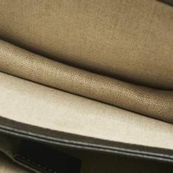 Pre Owned Gucci Black Leather Dollar Interlocking G Flap Chain Shoulder Bag