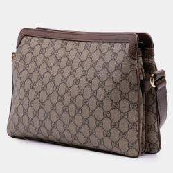 Pre Owned Gucci Brown Medium GG Supreme Ophidia Crossbody