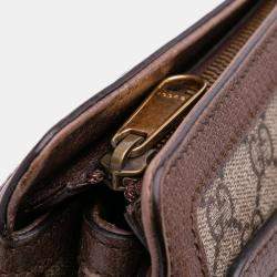 Pre Owned Gucci Brown Medium GG Supreme Ophidia Crossbody