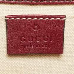 Pre Owned Gucci Red Microguccissima Leather Medium Emily Chain Shoulder Bag