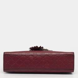 Pre Owned Gucci Red Microguccissima Leather Medium Emily Chain Shoulder Bag