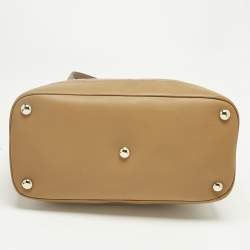 Pre Owned Gucci Tan Guccissima Leather Charm Dome Satchel