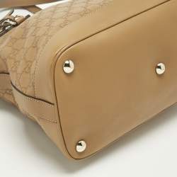 Pre Owned Gucci Tan Guccissima Leather Charm Dome Satchel