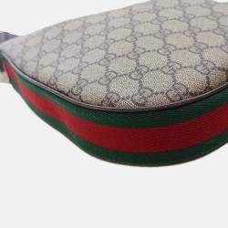 Pre Owned Gucci Beige/Brown Medium GG Supreme Web Attache Crossbody
