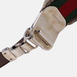 Pre Owned Gucci Beige/Brown Medium GG Supreme Web Attache Crossbody