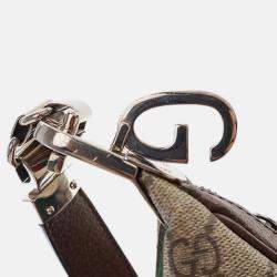 Pre Owned Gucci Beige/Brown Medium GG Supreme Web Attache Crossbody