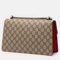 Pre Owned Gucci Brown Medium GG Supreme Dionysus Shoulder Bag