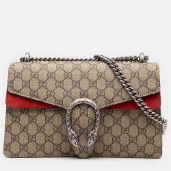Pre Owned Gucci Brown Medium GG Supreme Dionysus Shoulder Bag