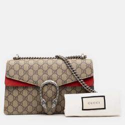 Pre Owned Gucci Brown Medium GG Supreme Dionysus Shoulder Bag