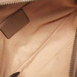 Pre Owned Gucci Dusty Pink Matelassé Leather GG Marmont Belt Bag