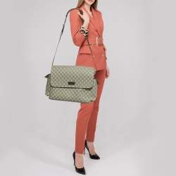 Pre Owned Gucci Beige GG Supreme Canvas Baby Changing Bag