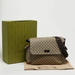 Pre Owned Gucci Beige GG Supreme Canvas Baby Changing Bag