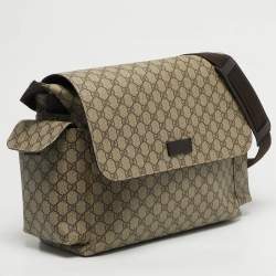 Pre Owned Gucci Beige GG Supreme Canvas Baby Changing Bag