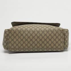 Pre Owned Gucci Beige GG Supreme Canvas Baby Changing Bag