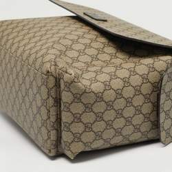 Pre Owned Gucci Beige GG Supreme Canvas Baby Changing Bag