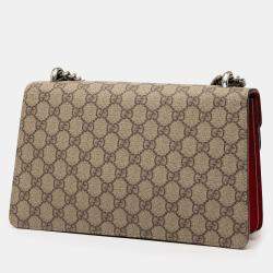 Pre Owned Gucci Brown Medium GG Supreme Dionysus Shoulder Bag