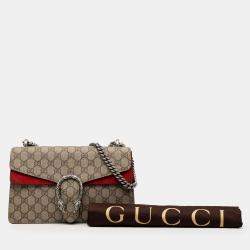 Pre Owned Gucci Brown Medium GG Supreme Dionysus Shoulder Bag