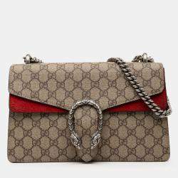 Pre Owned Gucci Brown Medium GG Supreme Dionysus Shoulder Bag
