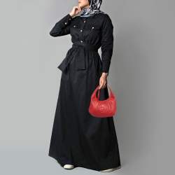 Pre Owned Gucci Red Pebbled Leather Soho Hobo