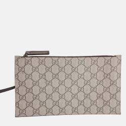 Pre Owned Gucci Beige Coated Canvas Ophidia GG Supreme Tote Bag