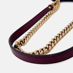 Pre Owned Gucci Purple Velvet Velvet Matrasse Mini Shoulder Bag