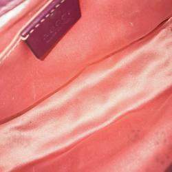 Pre Owned Gucci Purple Velvet Velvet Matrasse Mini Shoulder Bag