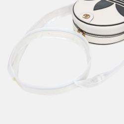 Pre Owned Gucci Black/White Leather X Adidas Round Crossbody Bag