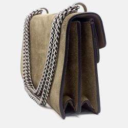 Pre Owned Gucci Brown Suede Dionysus Chain Shoulder Bag