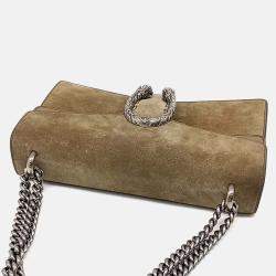 Pre Owned Gucci Brown Suede Dionysus Chain Shoulder Bag