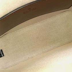 Pre Owned Gucci Brown Coated Canvas Horsebit 1955 Mini Top Handle Bag