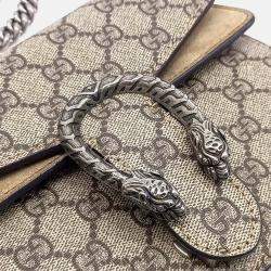 Pre Owned Gucci Beige/Brown Coated Canvas Dionysus Shoulder and Crossbody Bag