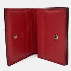 Pre Owned Gucci Beige Cherry Coated Canvas Bifold Wallet